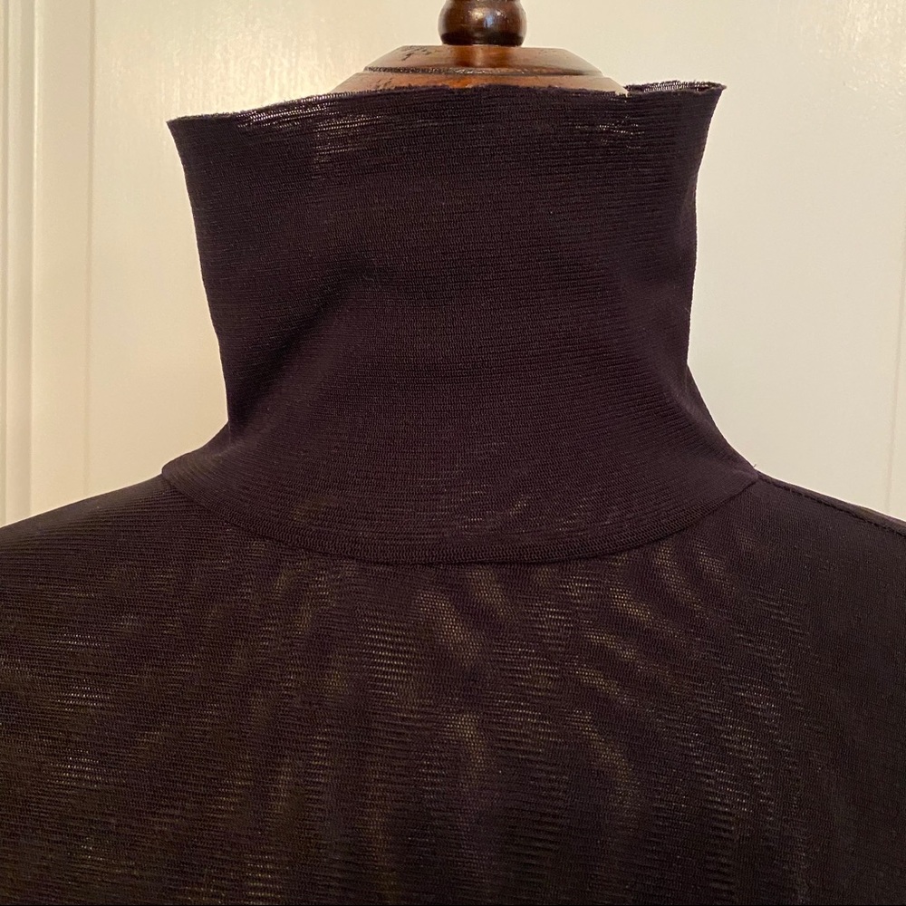BABETTE TOP TURTLENECK BLACK LONG SLEEVE Size MEDIUM M - Picture 2 of 8